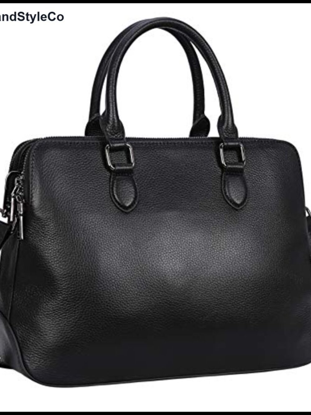 Genuine Leather Satchel Tote Shoulder Bag Crossbody Purse with Multi
